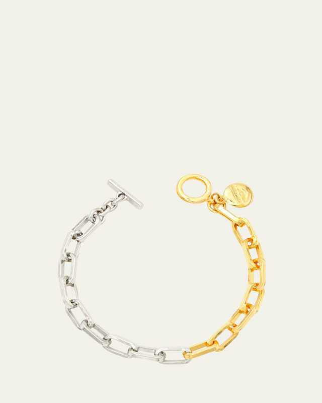 Two-Tone Link Bracelet, Gold/Silver